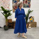 Robe Manon - viscose fleuri prune/ocre