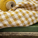 Blouse Naomie - Seersucker de coton vichy ocre