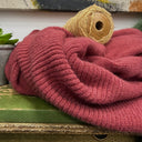 Gilet long Daphné — maille douce terracotta