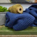 Gilet long Daphné — maille douce bleu indigo