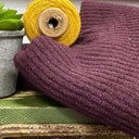 Gilet long Daphné — maille douce prune