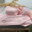 Blouse Léocadie - double gaze de coton rose poudré