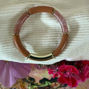 Bracelet Halo – Caramel doré et touche rosé