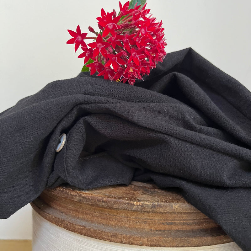 Blouse Flora - coton lavé noir