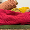 Robe Carole – Double gaze de coton plumetis grenat