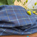 Robe Carole – flanelle de coton tartan bleu