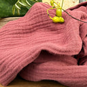 Robe Armande – double gaze de coton bois de rose