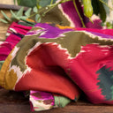 Coupon - satin de coton imprimé en France "Toscane" 150cm de laize