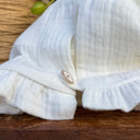 Blouse Janelle – Double gaze de coton ivoire