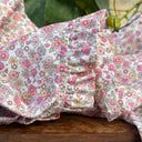 Blouse Janelle - voile de coton fleuri rose tendre