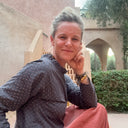 Blouse Janelle – Voile de coton gris plumetis rose