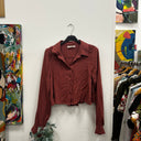 Prototype - chemise blouse courte  terra cotta A10