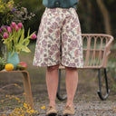 Bermuda Eline - Toile de coton Floraison pastel - Quintessence