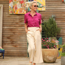 Blouse Amandine - coton/lin bougainvillier - Quintessence