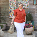 Blouse Amandine - coton/lin bougainvillier - Quintessence