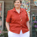 Blouse Amandine - coton/lin bougainvillier - Quintessence