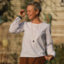 Blouse Amarante - broderie damier blanche - Quintessence