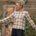 Blouse Amarante - Tartan kaki/rose - Quintessence