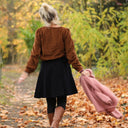 Blouse Amarante - velours milleraies camel - Quintessence