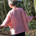 Blouse Annette Broderie de coton rose pamplemousse ajourée | Quintessence