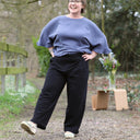Blouse Annette Double gaze de coton Bleu encre | Quintessence