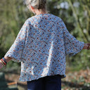 Blouse Annette Double gaze de coton fleurettes bleues | Quintessence