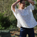 Blouse Annette Double gaze de coton “Petits Cœurs d’Été” | Quintessence