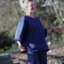 Blouse Annette Lin bleu indigo | Quintessence