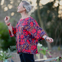 Blouse Annette Viscose Terres Chaudes porté | atelier à Roubaix