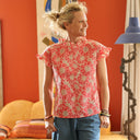 Blouse Camélia Broderie rose gourmand | Quintessence