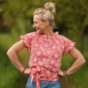 Blouse Camélia Broderie rose gourmand | Quintessence