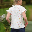 Blouse Camélia – Double gaze de coton blanc cassé cœurs - Quintessence