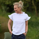 Blouse Camélia Double gaze de coton blanche | Quintessence