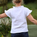 Blouse Camélia Double gaze de coton blanche | Quintessence