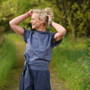 Blouse Camélia Lin bleu jeans | Quintessence