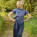 Blouse Camélia Lin bleu jeans | Quintessence