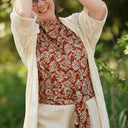 Blouse Camélia Voile de coton hibiscus | Quintessence