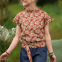 Blouse Camélia Voile de coton hibiscus | Quintessence