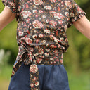 Blouse Camélia Voile de coton nuit fleurie | Quintessence