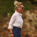 Blouse Catherine bel armuré de coton blanc - Quintessence