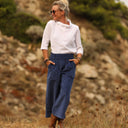 Blouse Catherine bel armuré de coton blanc - Quintessence