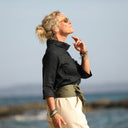 Blouse Catherine en lin noir - Quintessence