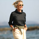 Blouse Catherine en lin noir - Quintessence