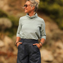 Blouse Catherine en vichy bleuté - Quintessence