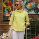 Blouse Catherine en vichy ficelle/jaune fluo - Quintessence