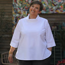 Blouse Catherine seersucker blanc - Quintessence