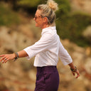 Blouse Catherine seersucker blanc - Quintessence