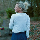 Blouse Clarisse - Jersey brodé blanc cassé - Quintessence