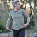 Blouse Clarisse - Jersey brodé kaki - Quintessence