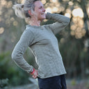 Blouse Clarisse - Jersey brodé kaki - Quintessence